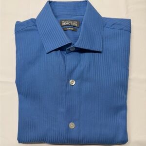 Kenneth Cole Reaction Slim Fit Blue Dress Shirt